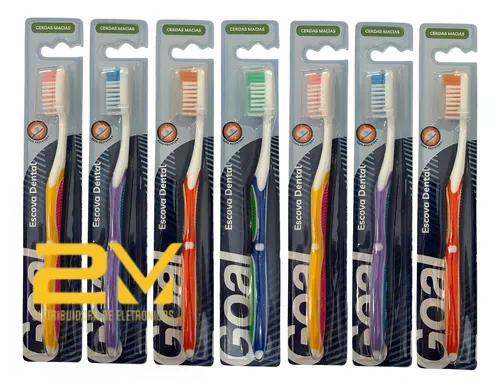 Kit C/12 Escovas De Dente Macia Adulto