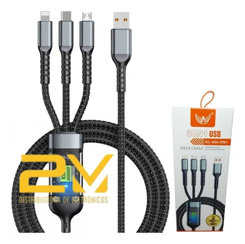 Cabo 100w 3 em 1 de carregamento ultrarrápido