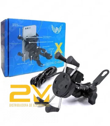 Suporte para Moto com carregador USB