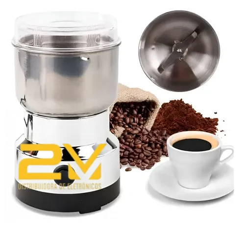 Moedor Elétrico De Café Grãos Temperos Amendoim Semente Inox Inoxidável