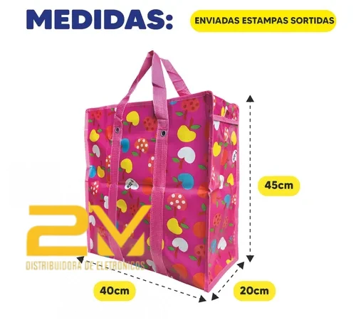 Sacola Feira Bolsa Paraguaia 40cm X 45cm Nylon Reforçada
