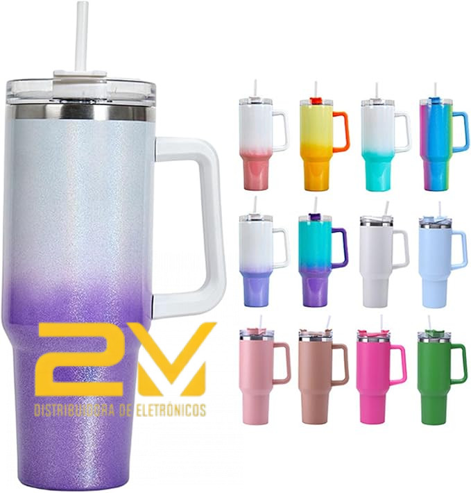Copo Térmico com Canudo