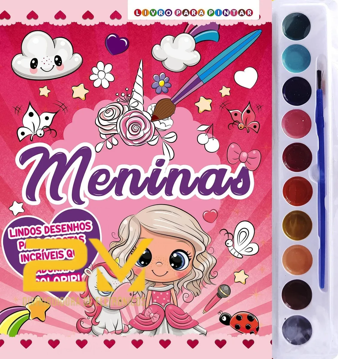 Livro Meninas Livro Para Pintar Com Aquarela