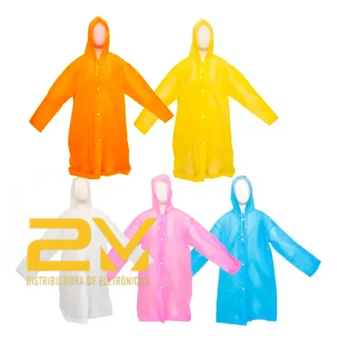 Capa De Chuva Infantil Com Botão Sortida Descartável Infantil