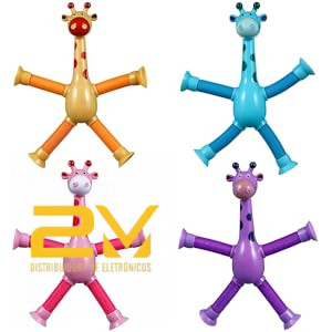 Brinqueo de Girafa Para Crianças com Ventosa