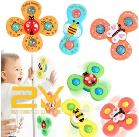 Brinquedo para Bebe Gira Com Estimulo Sensorial Spinner